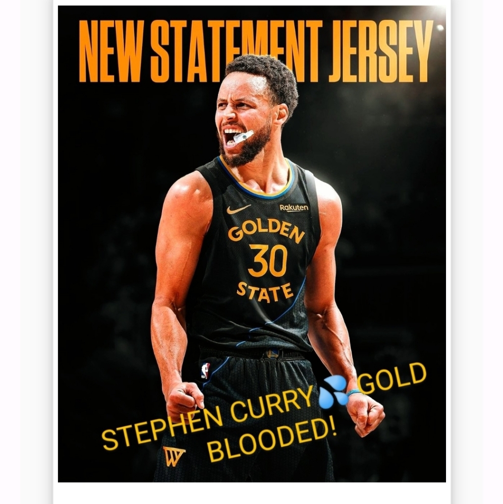 NEW! STEPHEN CURRY GOLD BLOODED! SELF CREATED 8.5x11 ULTRA PREMIUM GLOSSY POSTER - Picture 2 of 4